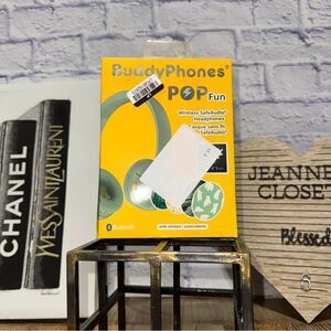 Buddy Phones Pop Fun headphones in green wireless new
